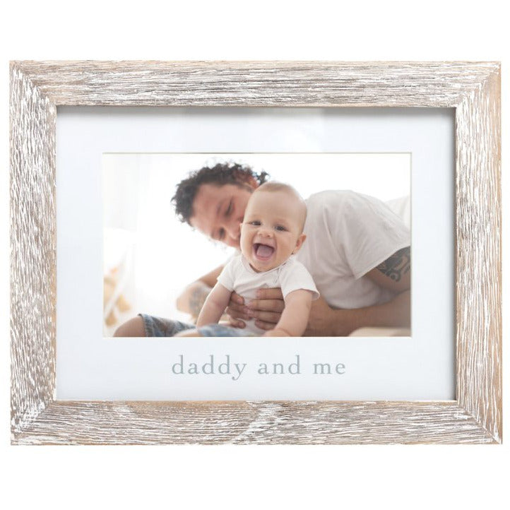 Pearhead “Daddy and Me” Sentiment Frame, Rustic Beige Sand & White Age-Newborn & Above
