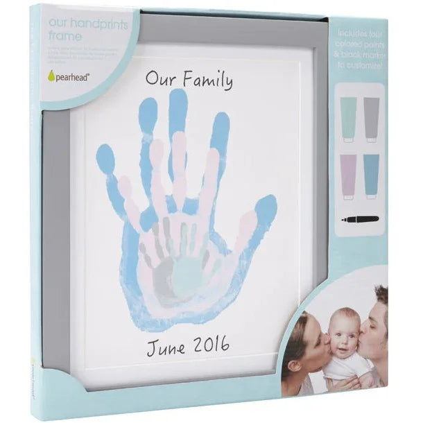 Pearhead Family Handprint Frame Grey Multicolor Age-Newborn & Above ...