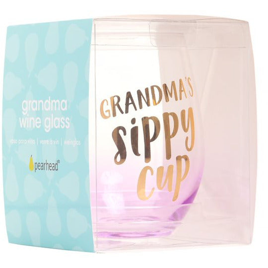 Pearhead “Grandma’s Sippy Cup” Wine Glass Transparent Age-Adults