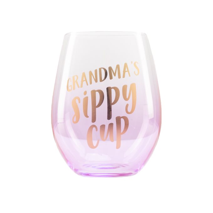 Pearhead “Grandma’s Sippy Cup” Wine Glass Transparent Age-Adults