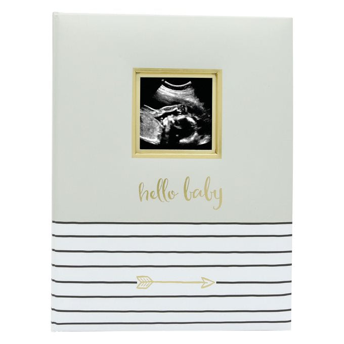 Pearhead "Hello Baby" Memory Book Grey Age-Newborn & Above