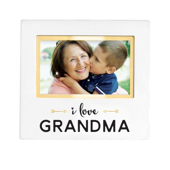 Pearhead "I Love Grandma" Sentiment Photo Frame White