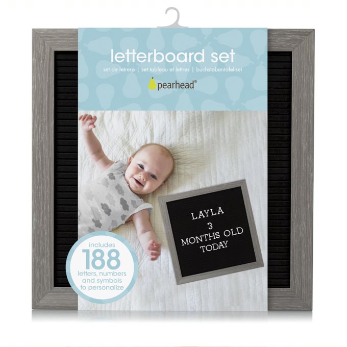 Pearhead Letterboard Chalk Set Dark Grey Age-Newborn & Above