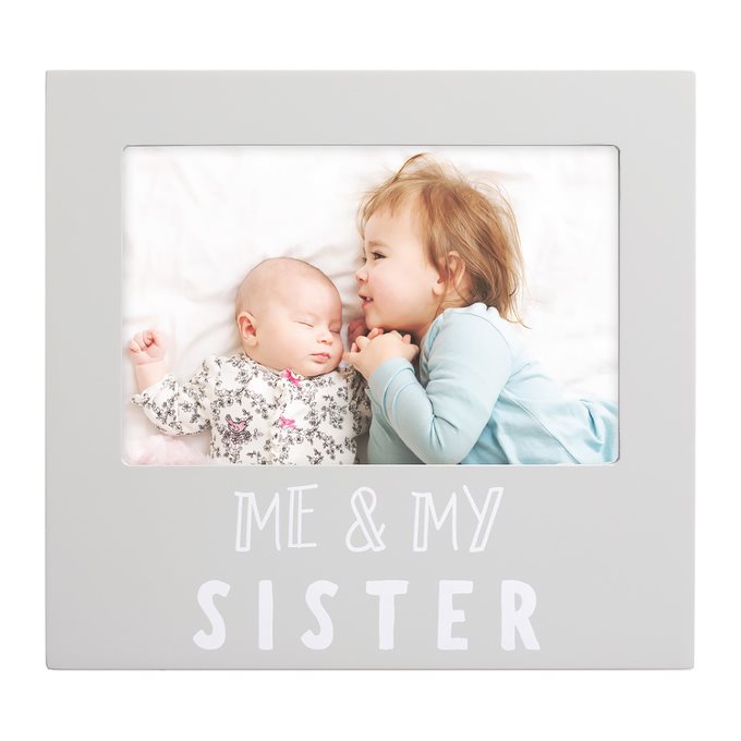 Pearhead “Me and My Sister” Sentiment Frame Grey Age-Newborn & Above