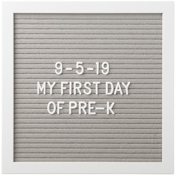 Pearhead Milestone Letter Board Grey Age-Newborn & Above