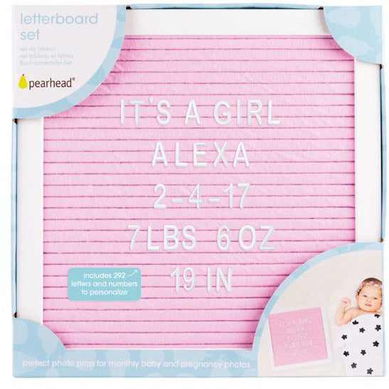 Pearhead Milestone Letter Board Pink Age-3 Years & Above