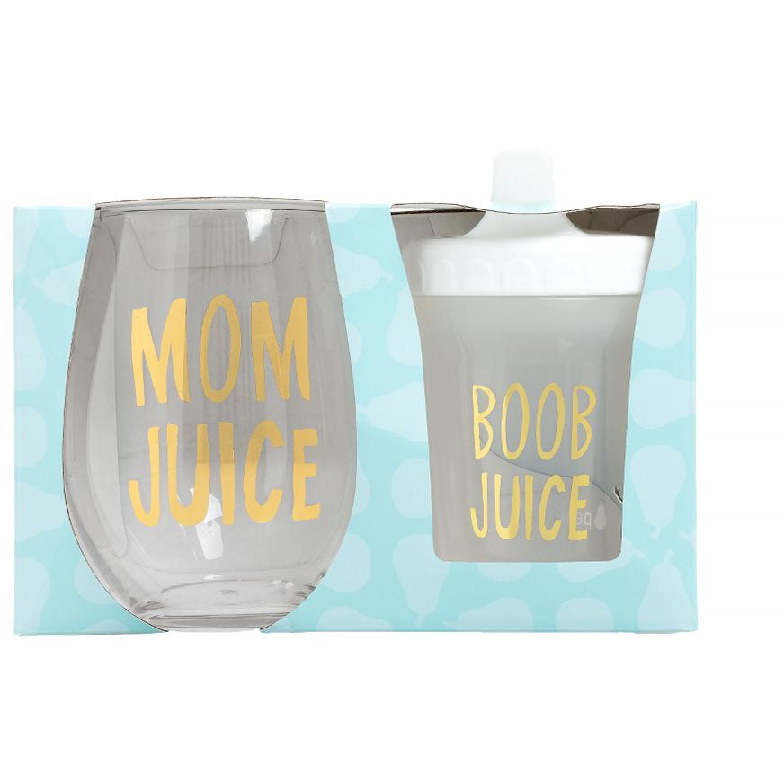 Pearhead Mom Juice + Boob Juice Set Transparent
