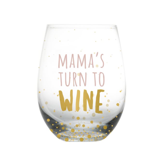 Pearhead Motherhood Wine Glass Mama’s Turn to Wine Transparent
