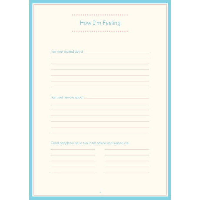 Pearhead Pregnancy Journal for Moms Blue & White