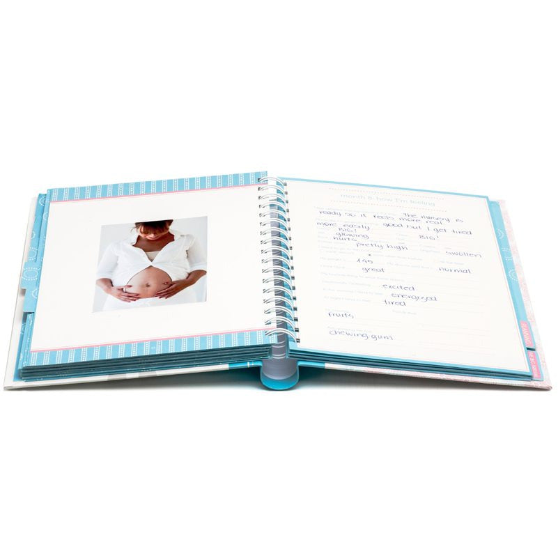Pearhead Pregnancy Journal for Moms Blue & White