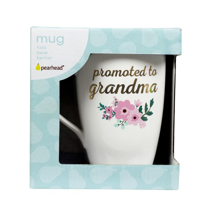 Pearhead Promoted to Grandma Mug Floral