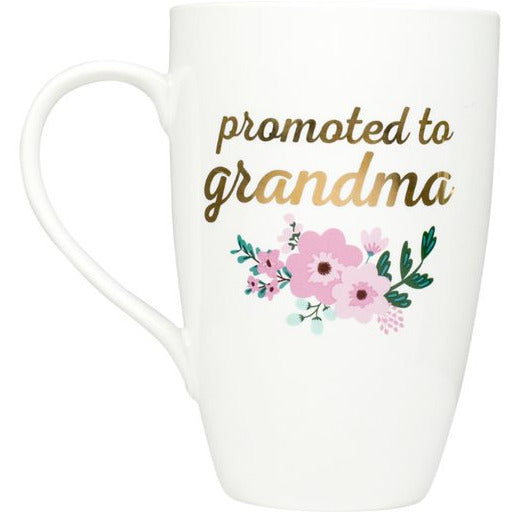 Pearhead “Promoted to Grandma” Mug Floral