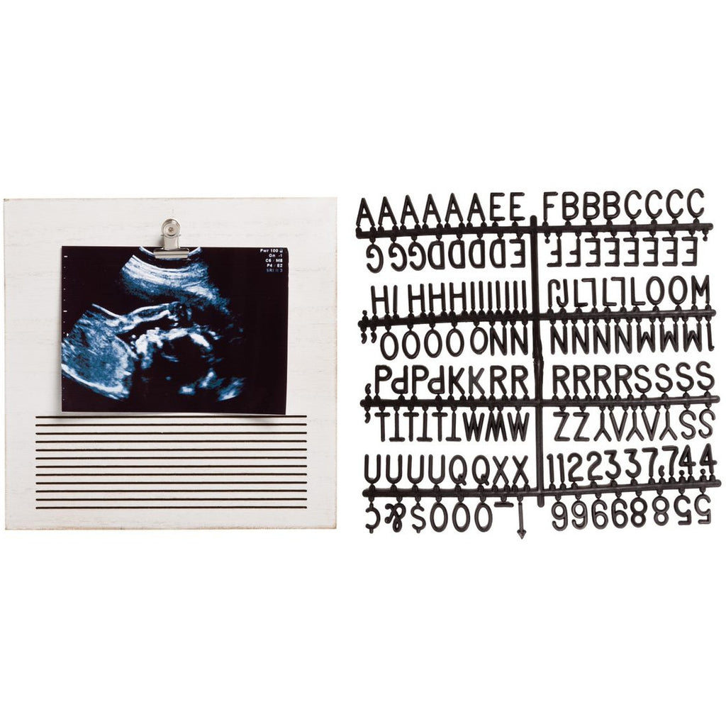 Pearhead Sonogram Letterboard Frame White