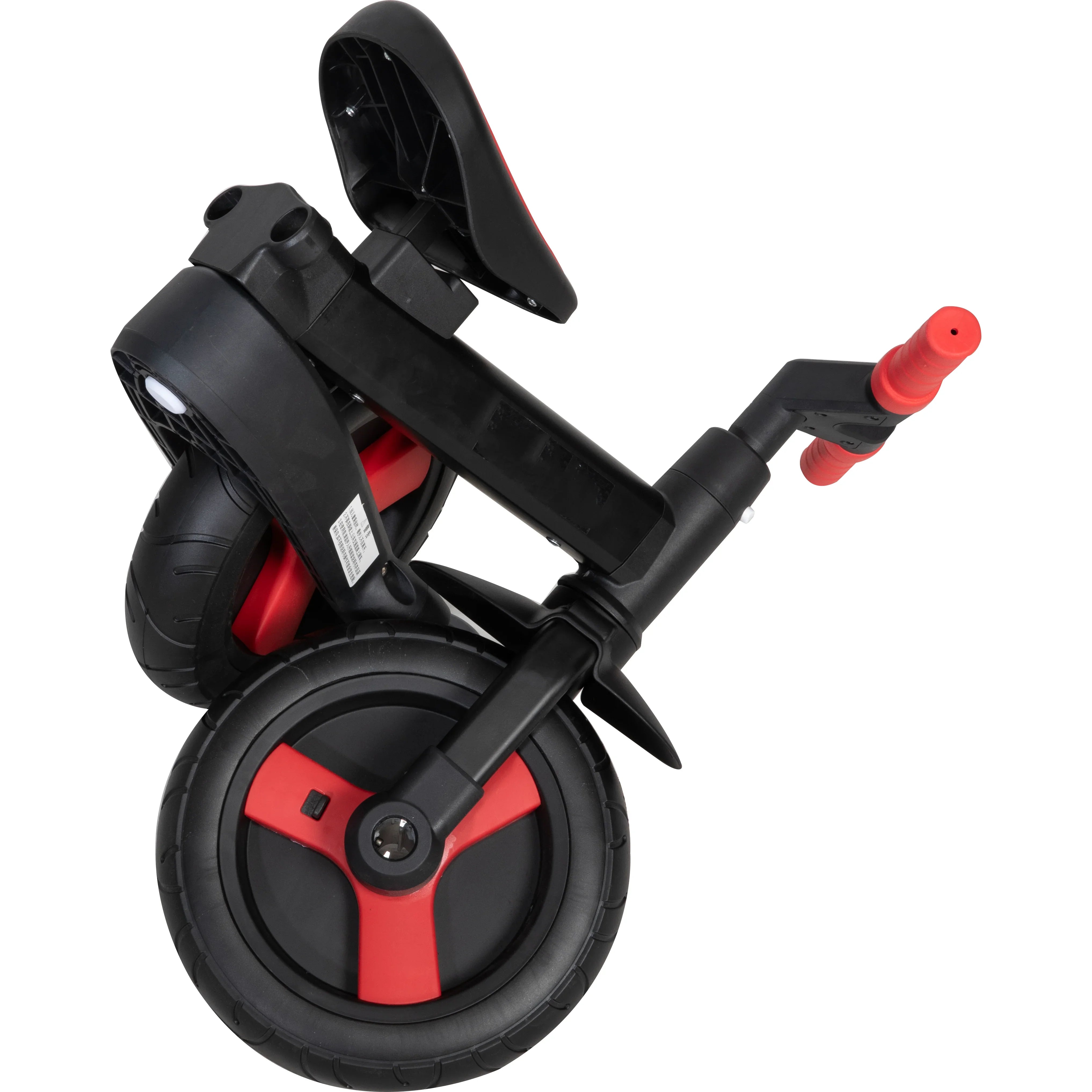 Peekaboo 12-Inch Foldable Balance Bike with 4 Wheels Red/Black Age- 4 Years & Above