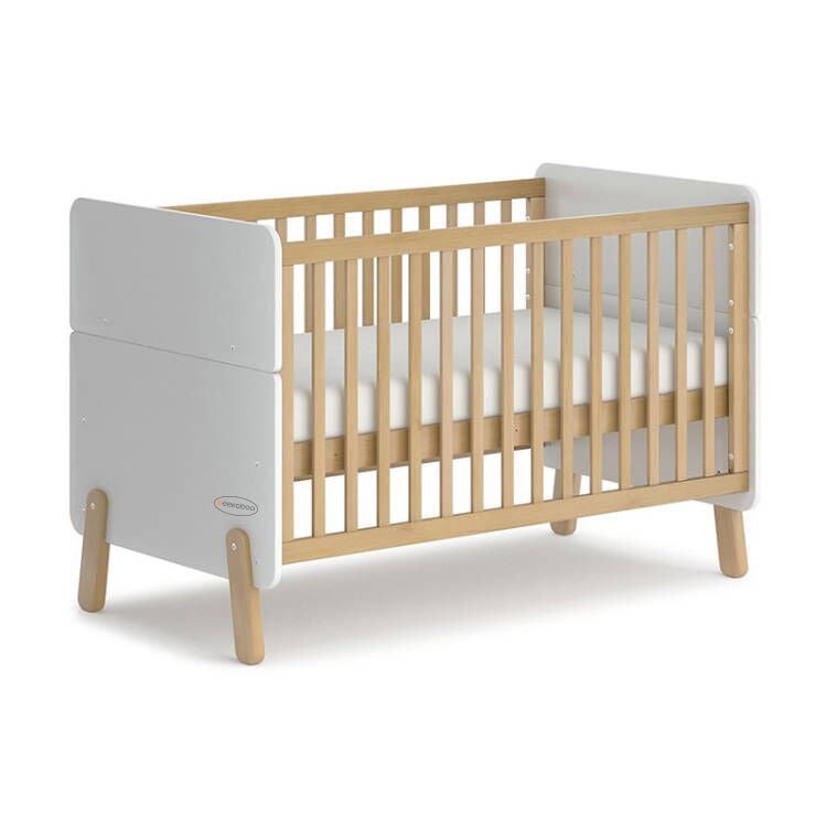 Peekaboo 2 In 1 Wooden Convertible Crib (Baby Cot+ Toddler’s Bed) White Age- Newborn to 5 Years 


