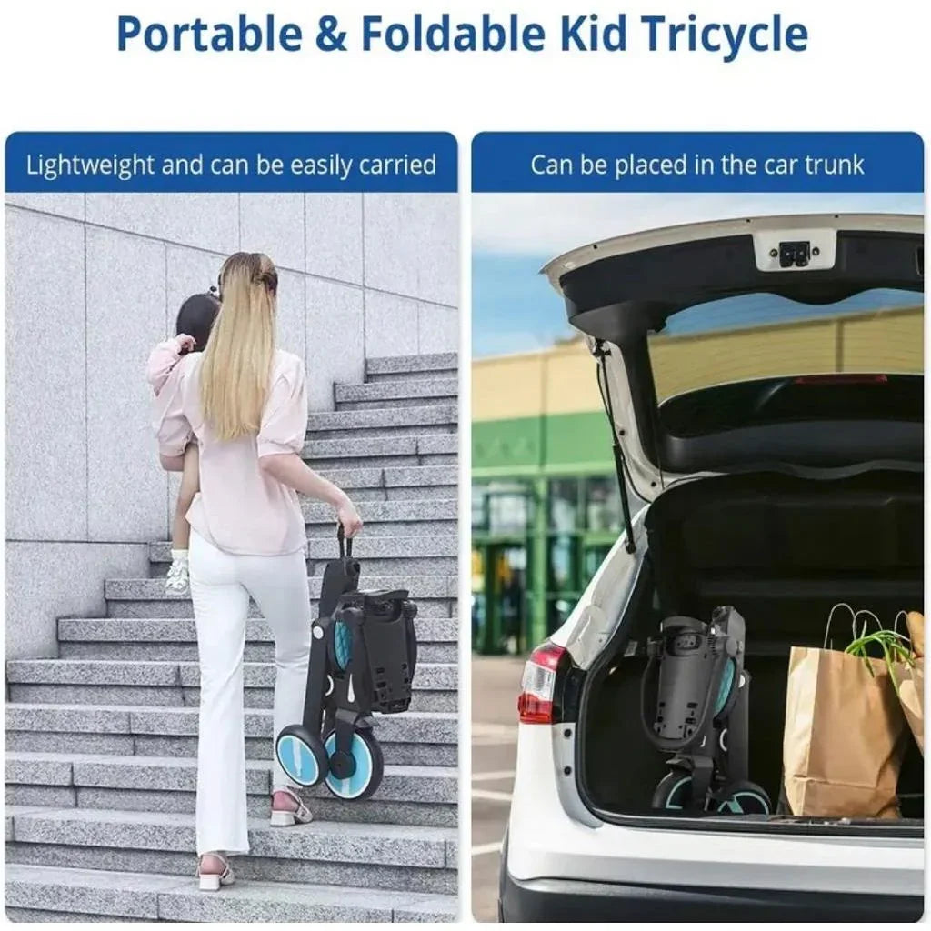 Peekaboo 3-in-1 Xplore Tricycle with Canopy Blue/Black Age- 18 Months to 5 Years