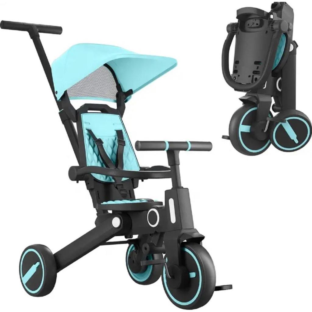 Peekaboo 3-in-1 Xplore Tricycle with Canopy Blue/Black Age- 18 Months to 5 Years