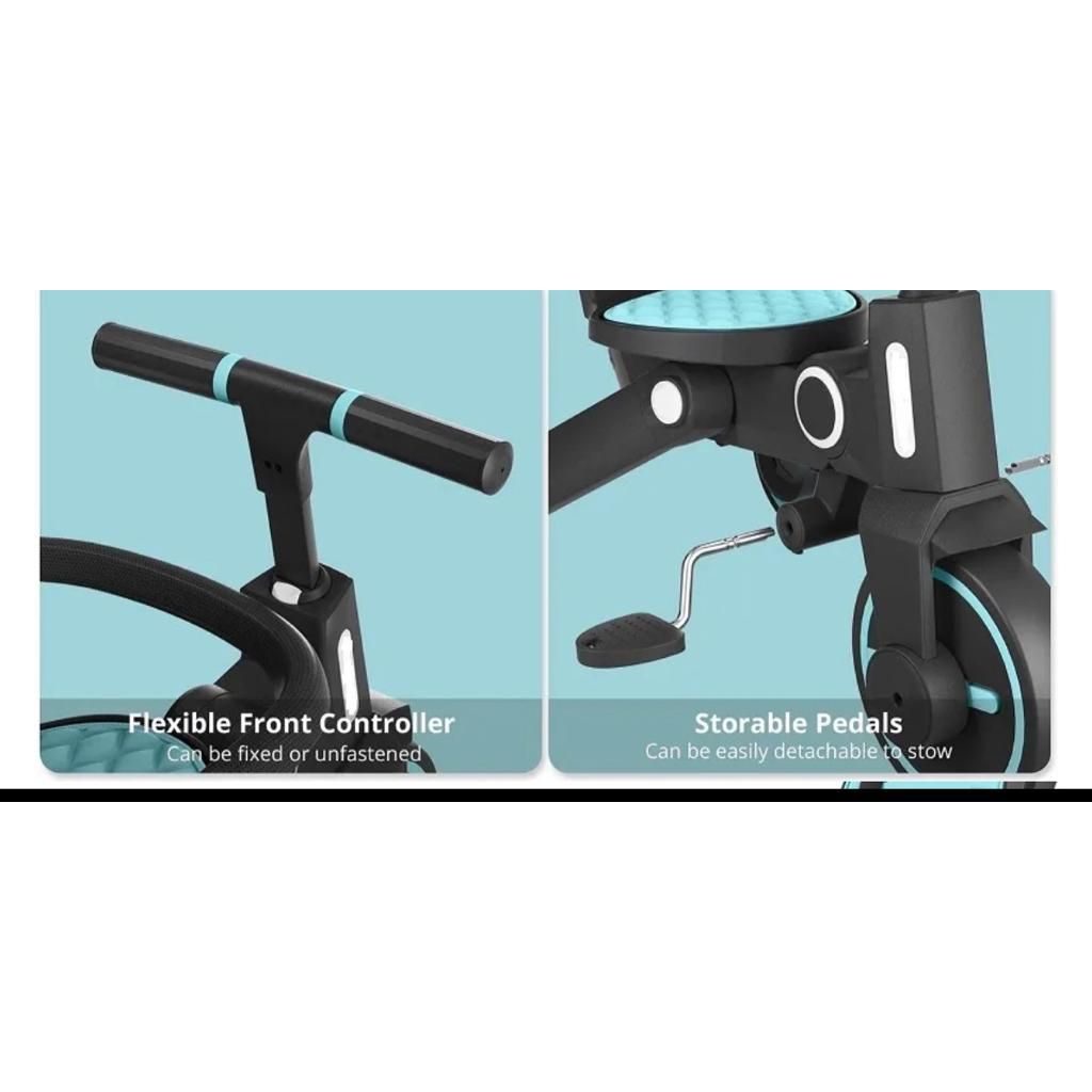 Peekaboo 3-in-1 Xplore Tricycle with Canopy Blue/Black Age- 18 Months to 5 Years