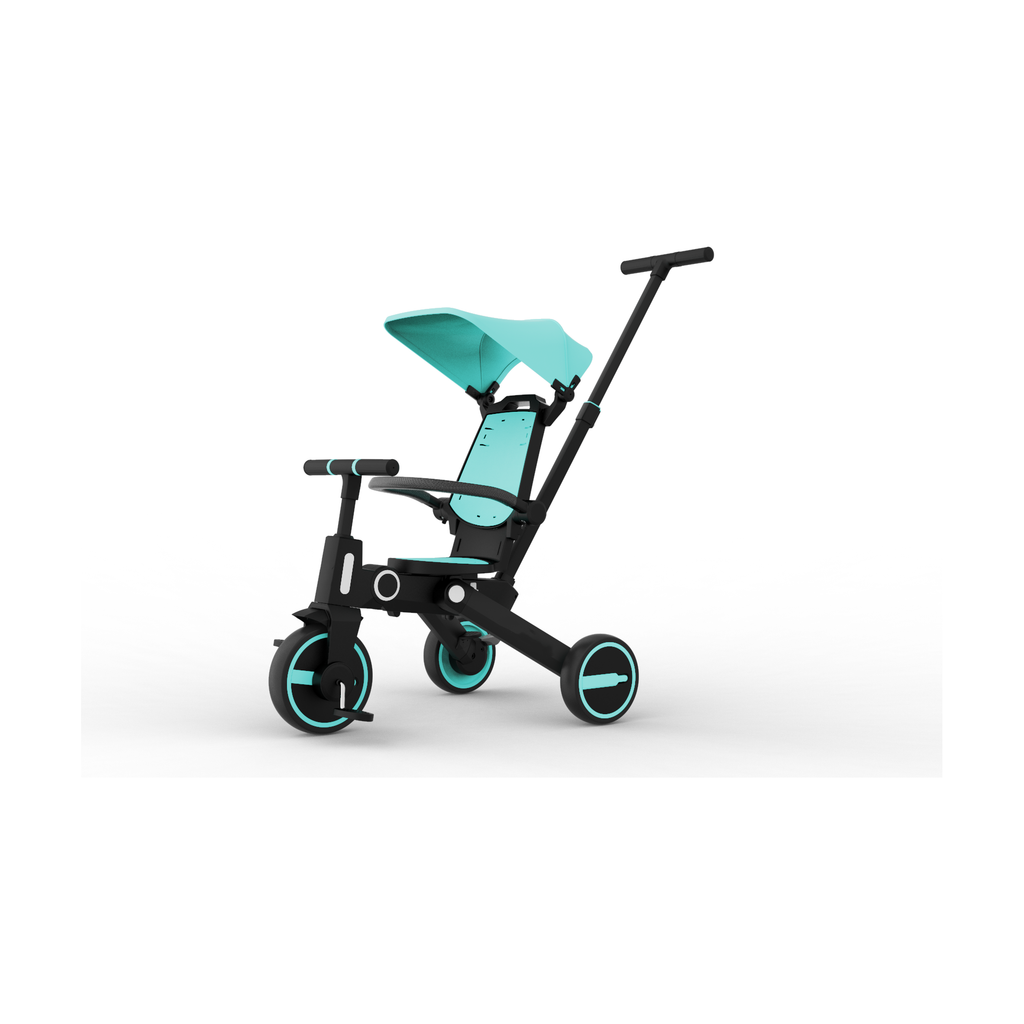 Peekaboo 3-in-1 Xplore Tricycle with Canopy Blue/Black Age- 18 Months to 5 Years