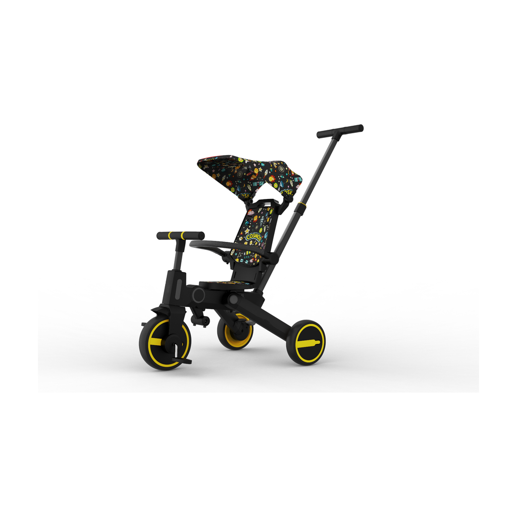 Peekaboo 3-in-1 Xplore Tricycle with Canopy Printed Yellow Age- 18 Months to 5 Years