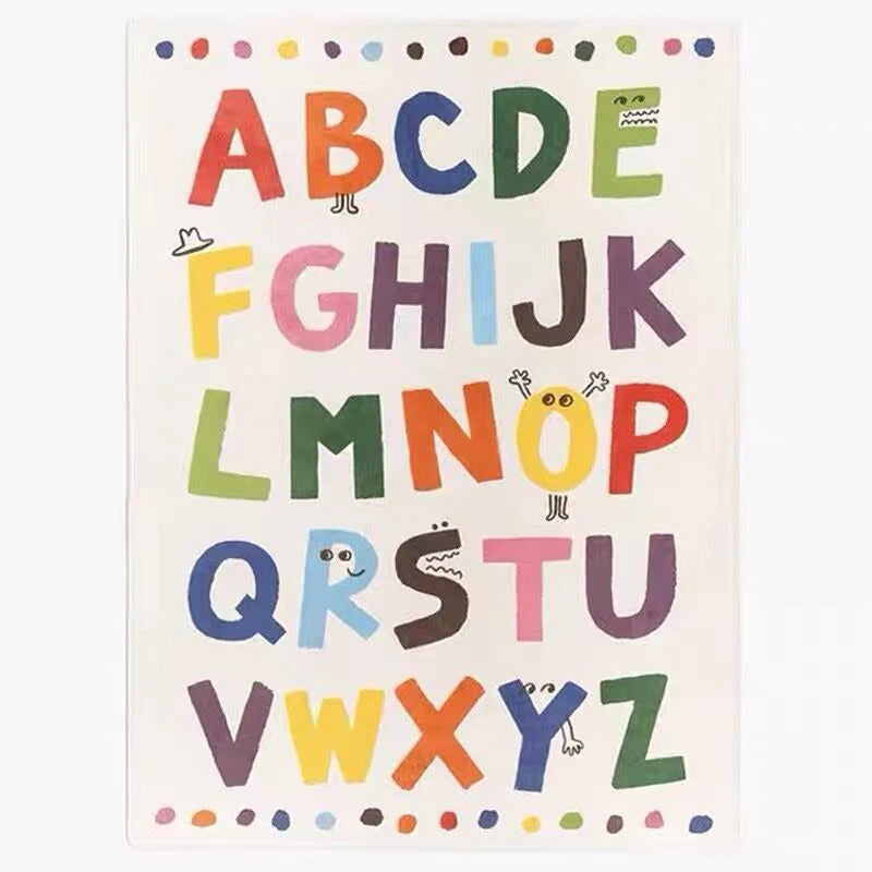  Peekaboo 3D Alphabet Rectangular Carpet/ Baby Play Mat (160 x 200 cm) White/Multicolor Age Newborn & Above