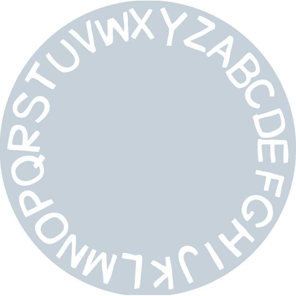 Peekaboo 3D Alphabet Round Carpet/ Baby Play Mat (100 cm Diameter) Blue/White Age- Newborn & Above