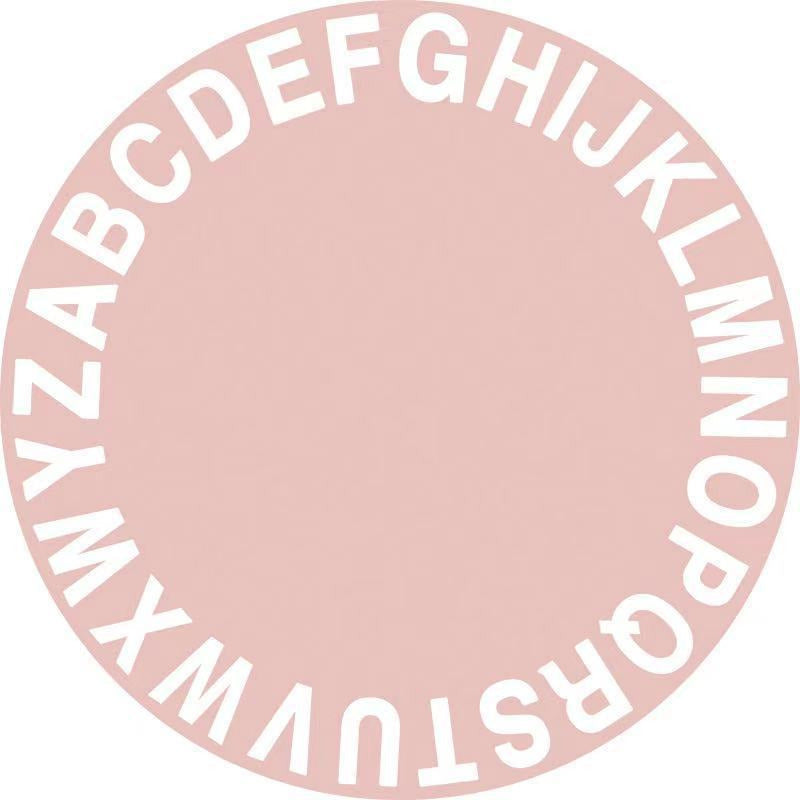 Peekaboo 3D Alphabet Round Carpet/ Baby Play Mat (100 cm Diameter) Pink/White Age- Newborn & Above