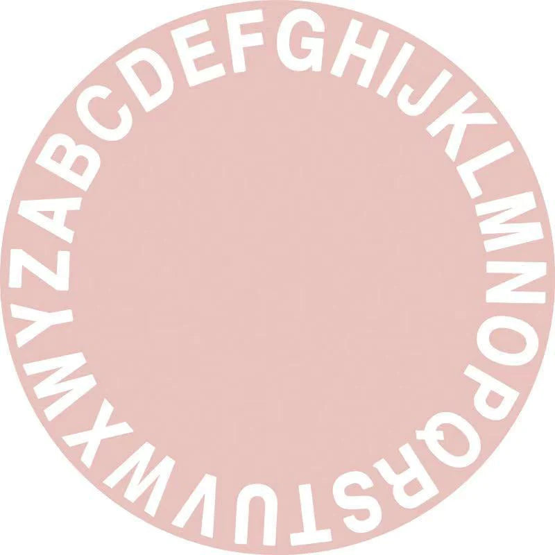  Peekaboo 3D Alphabet Round Carpet/ Baby Play Mat (200 cm Diameter) Pink/White Age Newborn & Above