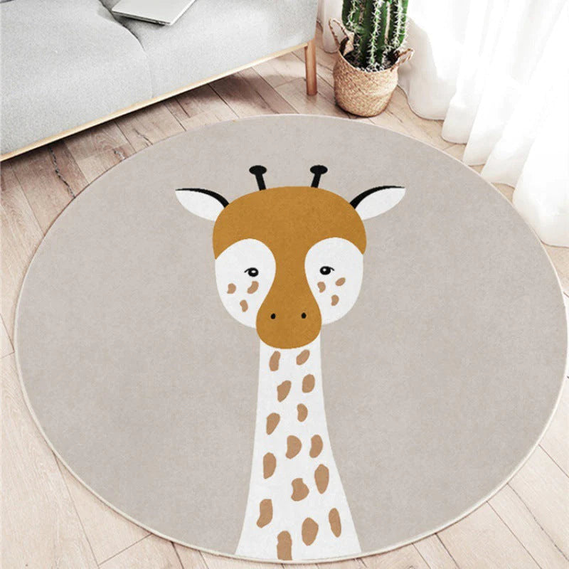  Peekaboo 3D Animal Round Carpet/ Baby Play Mat Girraffe (200 cm Diameter) Grey/White/Yellow Age Newborn & Above