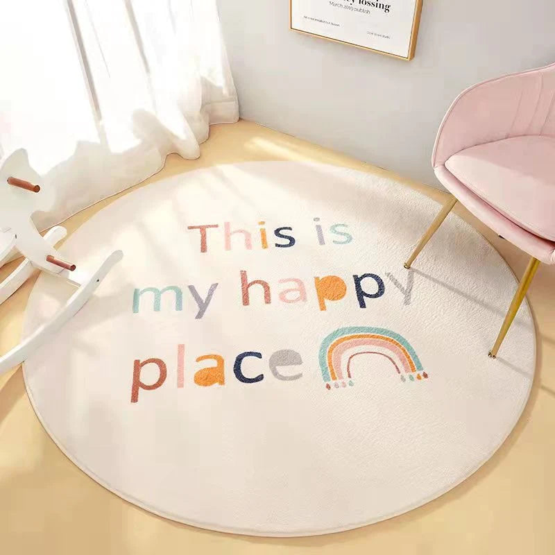 Peekaboo 3D My Happy Place Round Carpet/ Baby Play Mat (200 cm Diameter) Multicolor Age Newborn & Above