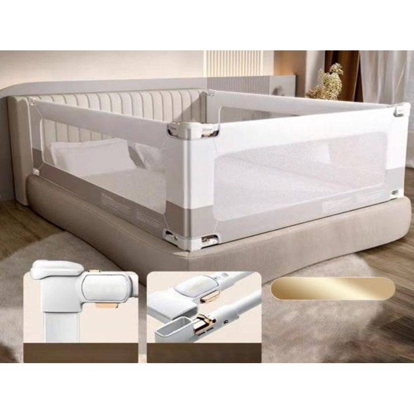 Peekaboo Baby/Child Safety Bed Rail 150 cm/ 1.5 Metres Grey Age- Newborn & Above