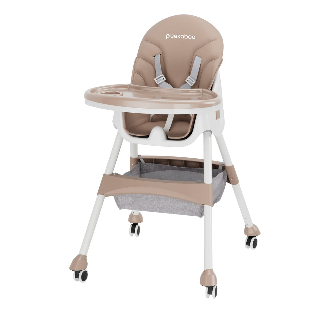 Peekaboo Premium 3 in 1 Comfy High Chair Beige Sand Age- 6 Months to 4 Years