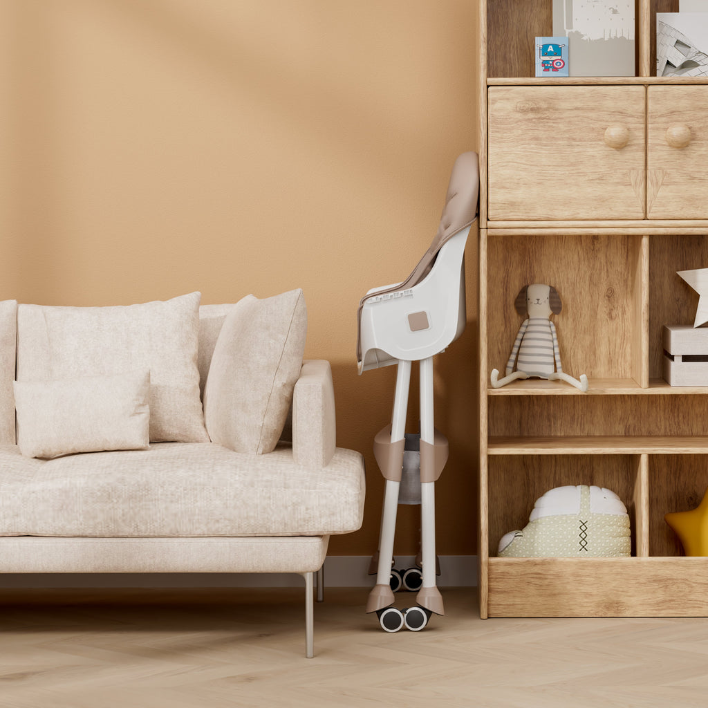 Peekaboo Premium 3 in 1 Comfy High Chair Beige Sand Age- 6 Months to 4 Years