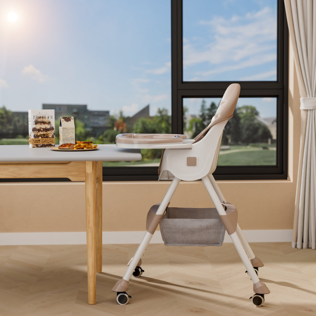 Peekaboo Premium 3 in 1 Comfy High Chair Beige Sand Age- 6 Months to 4 Years