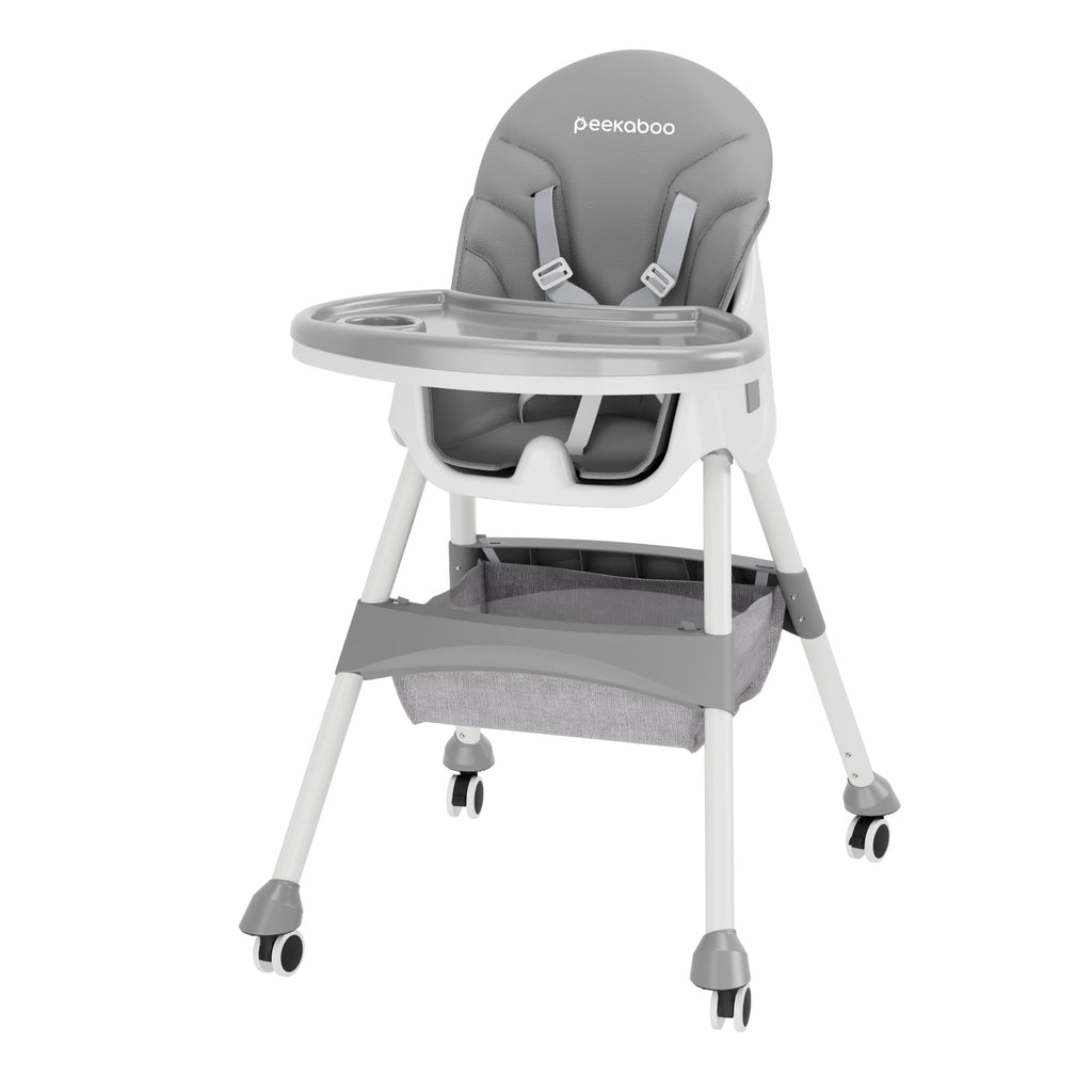 Peekaboo Premium 3 in 1 Comfy High Chair Slate Grey Age- 6 Months to 4 Years