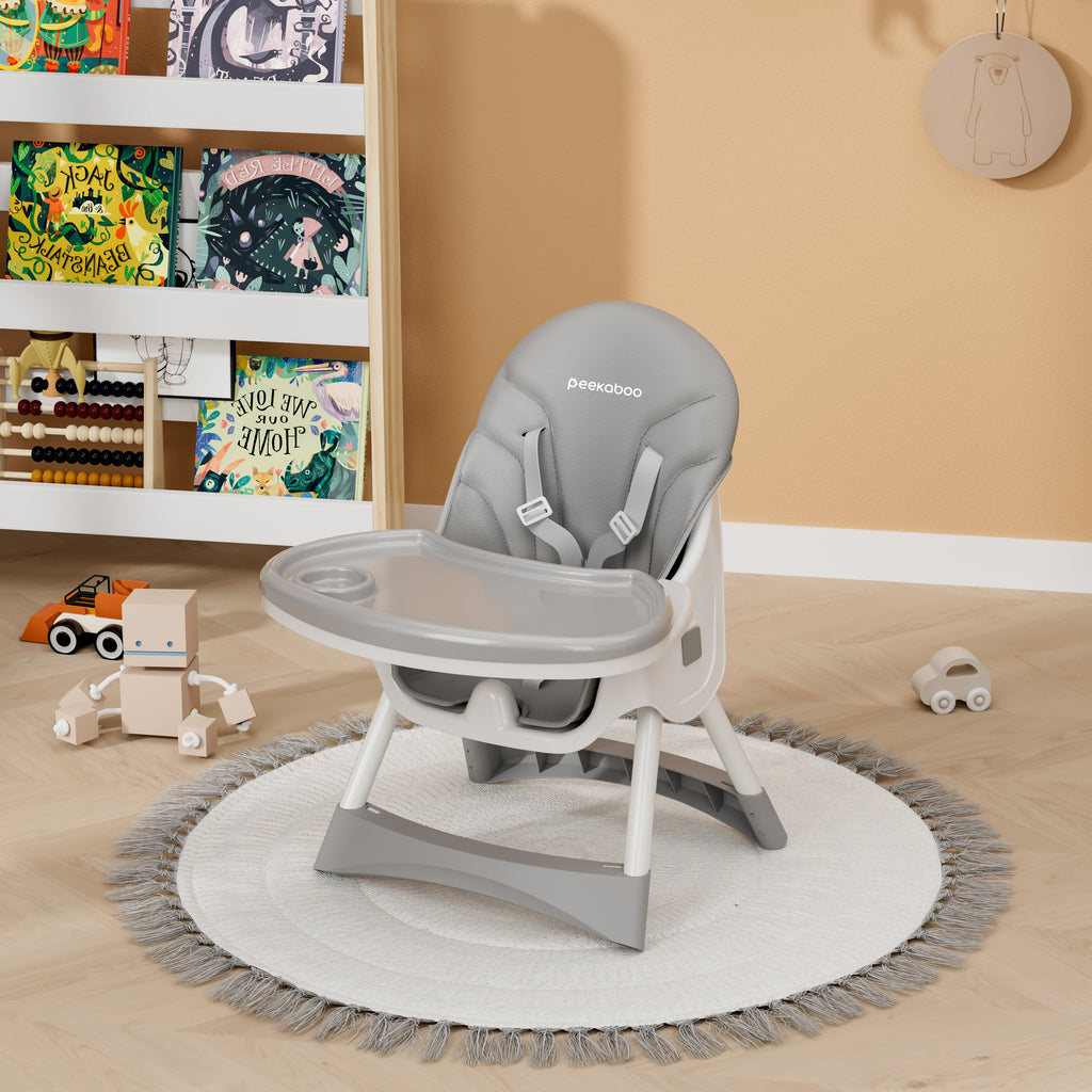 Peekaboo Premium 3 in 1 Comfy High Chair Slate Grey Age- 6 Months to 4 Years