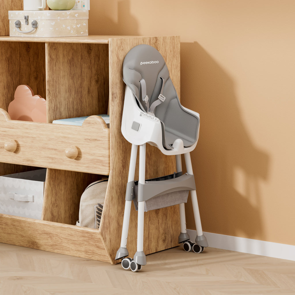 Peekaboo Premium 3 in 1 Comfy High Chair Slate Grey Age- 6 Months to 4 Years