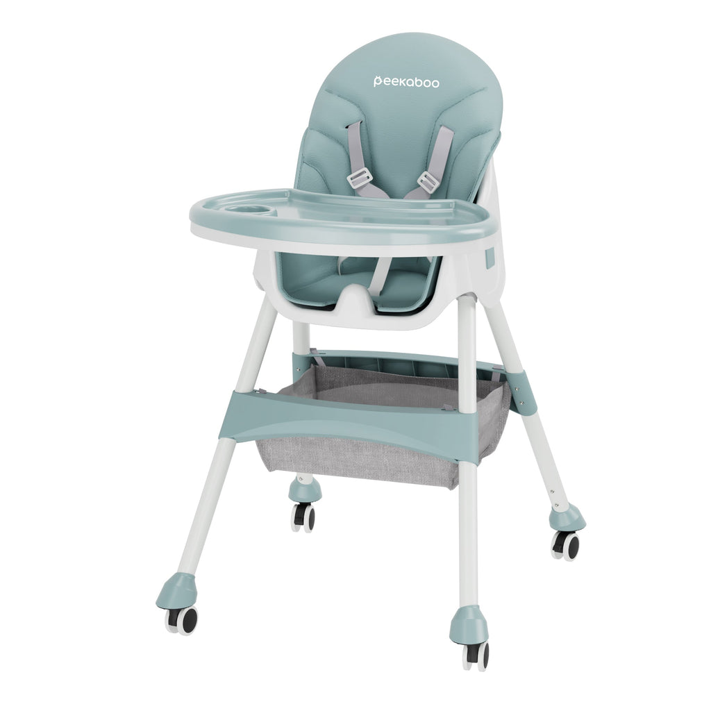 Peekaboo Premium 3 in 1 Comfy High Chair Mint Green Age- 6 Months to 4 Years
