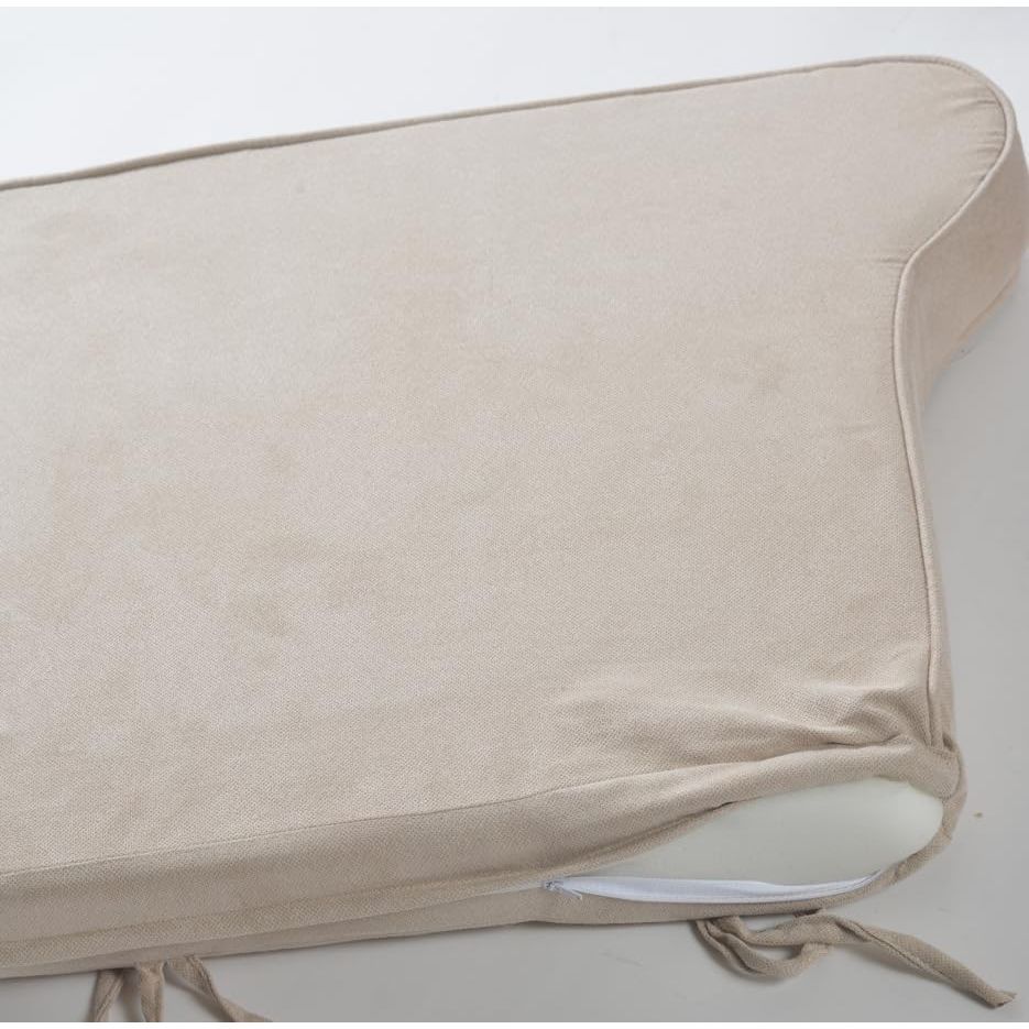 Peekaboo Premium Cushioned Nursing Wooden Glider Chair with Ottoman Expresso Brown