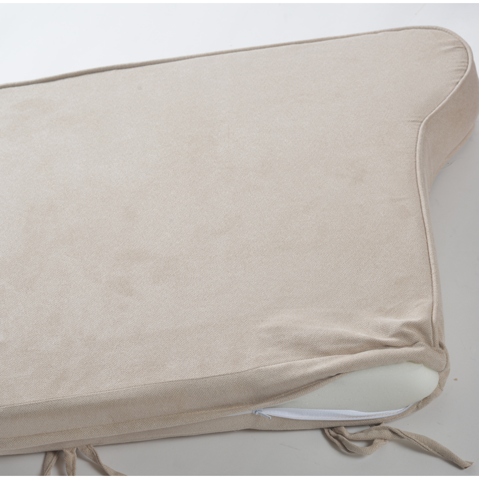 Peekaboo Premium Cushioned Nursing Wooden Glider Chair with Ottoman White
