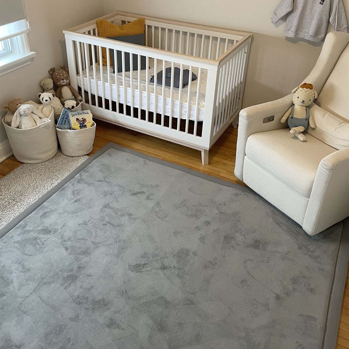 Peekaboo Tatami Fleece Rectangular Carpet/ Baby Play Mat (140 x 200 cm) Light Grey Age- Newborn & Above