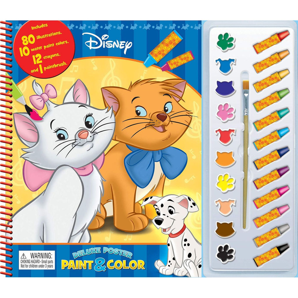 Phidal Disney Animals Classics Deluxe Poster Paint & Color Activity Book Age- 3 Years & Above