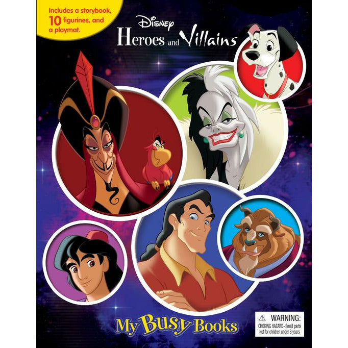 Phidal Disney Heroes & Villains Multicolor Activity Book with a Storybook, 10 Figurines and a Playmat Age-3 Years & Above