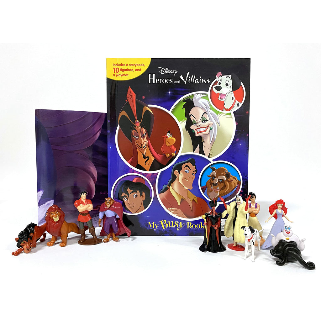 Phidal Disney Heroes & Villains Multicolor Activity Book with a Storybook, 10 Figurines and a Playmat Age-3 Years & Above