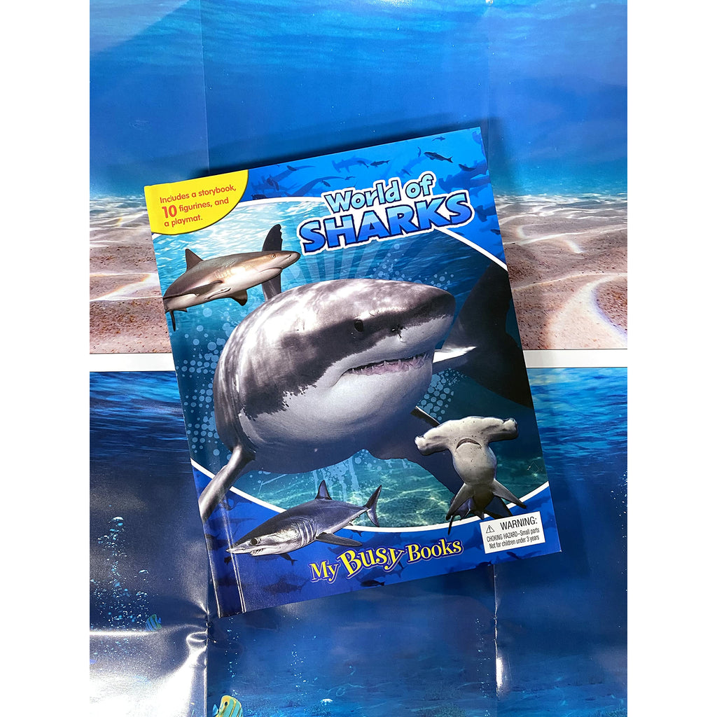 Phidal World of Shark Multicolor Activity Book with a Storybook, 10 Figurines and a Playmat Age-3 Years & Above