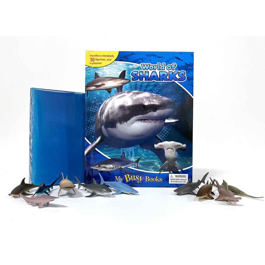 Phidal World of Shark Multicolor Activity Book with a Storybook, 10 Figurines and a Playmat Age-3 Years & Above