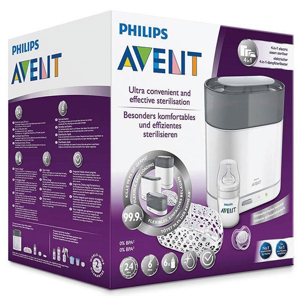Philips Avent 3-in-1 Electric Steam Sterilizer+Bottle+Soother