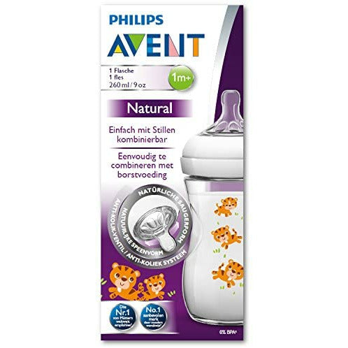Philips Avent Natural Feeding Bottle Tiger 1M+ Unisex 260ml 1m+