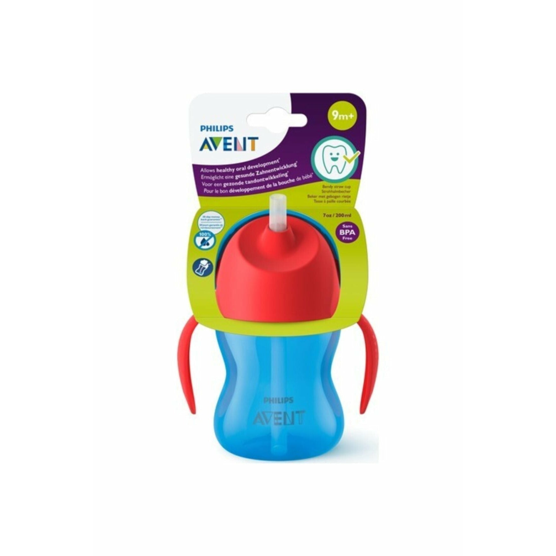 Philips Avent Straw Cup Blue 200ml 9m+
