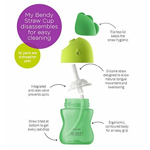 Philips Avent Straw Cup Green 300ml 12m+